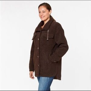 Koolaburra UGG Shirt Jacket Brown. NWT Size Large Button Font Retail $160
